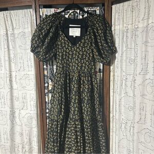 Sister Jane Black and Yellow Floral Long Sleeve Dress